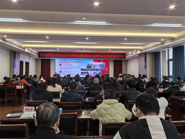 12月10日上午，學習貫徹習近平總書記考察安徽重要講話精神縣委宣講團報告會在集團召開，集團領(lǐng)導班子成員、各子公司班子成員及集團本部全體職工參加。.jpg