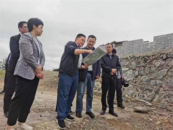 5月10日，副縣長徐涌泗一行調(diào)研湖田山項目，黃山徽投集團黨委書記、董事長洪筱明，湖田山執(zhí)行董事邢輝姣陪同2.jpg