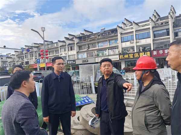 3月25日，程縣長調(diào)研徽州路和揚之學校項目，集團張總陪同.jpg